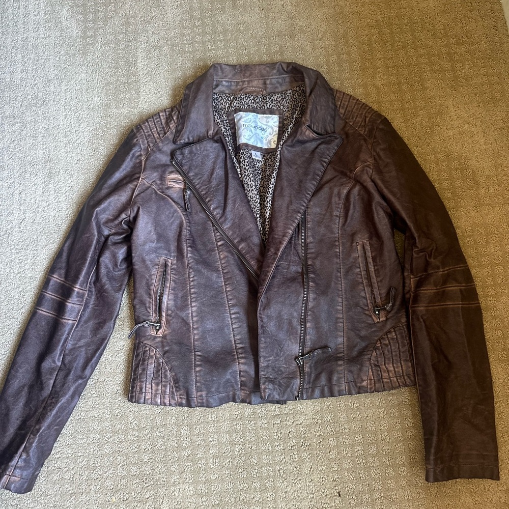 Maurices Dark Brown Leather Jacket